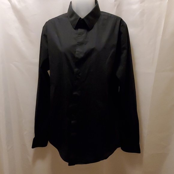 GUC 1MX EXPRESS Womens Black Button Up Sz Large - Picture 2 of 5